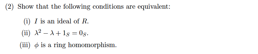 Solved Let S be a commutative ring with 1 , and λ∈S. | Chegg.com
