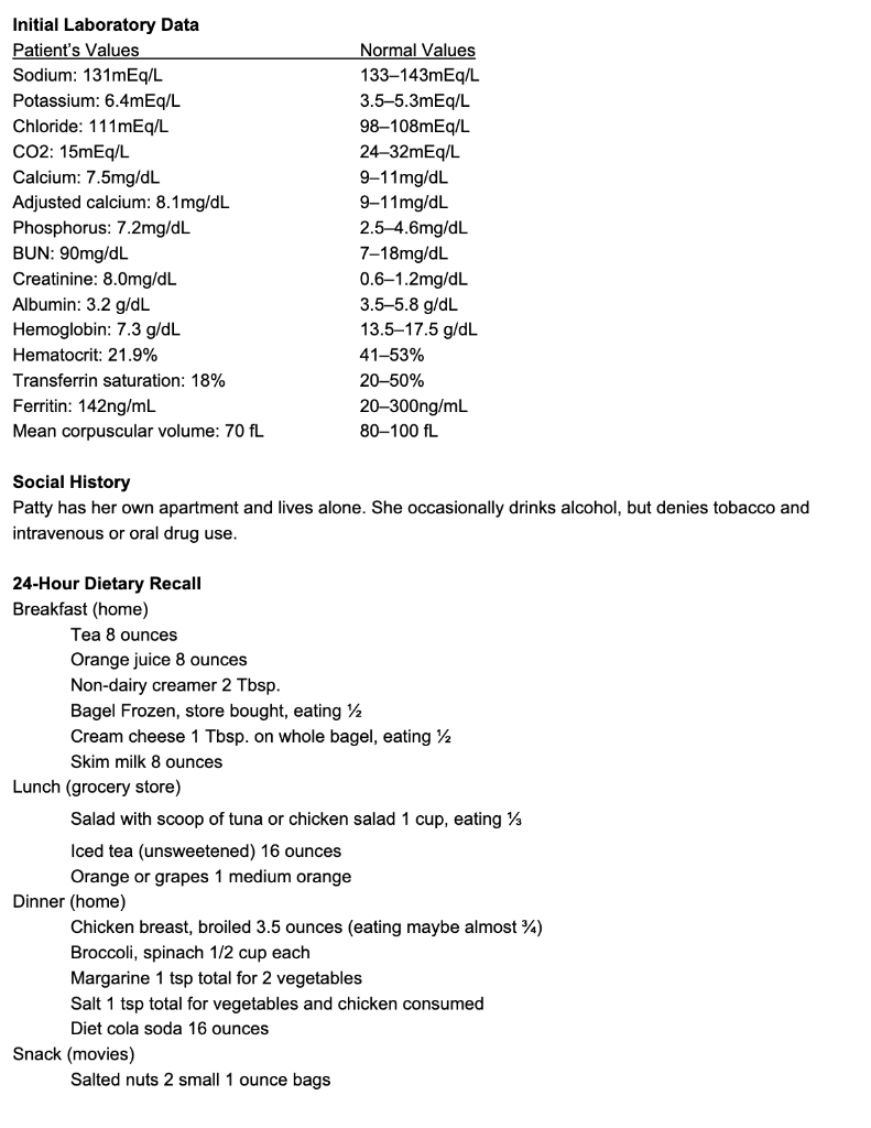 Solved Using The Case Study Above Fill Out The Chart As W Chegg Com