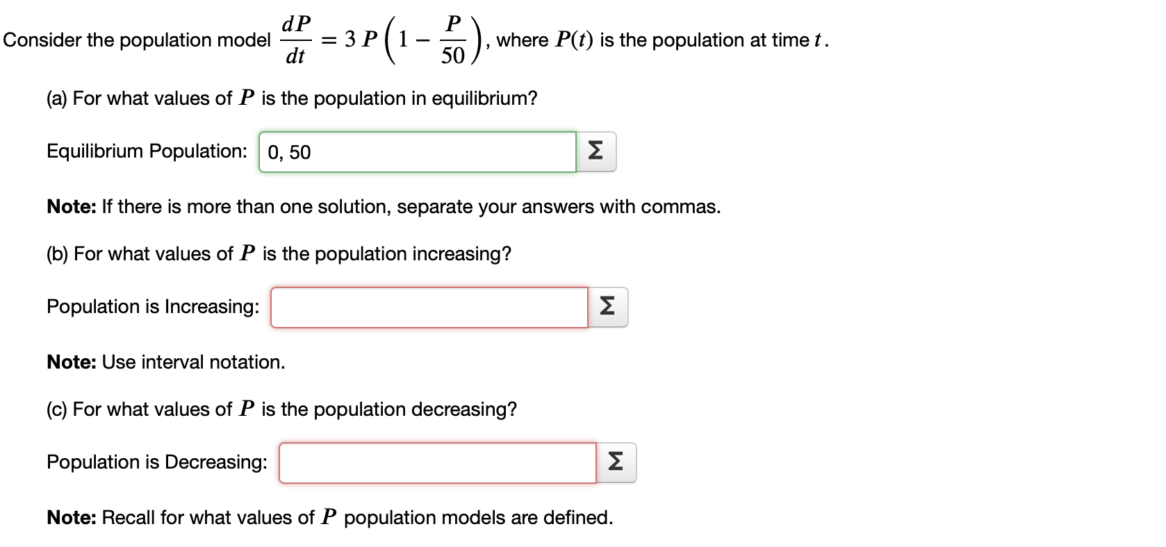 Solved dP Consider the population model dt P where P(t) is | Chegg.com