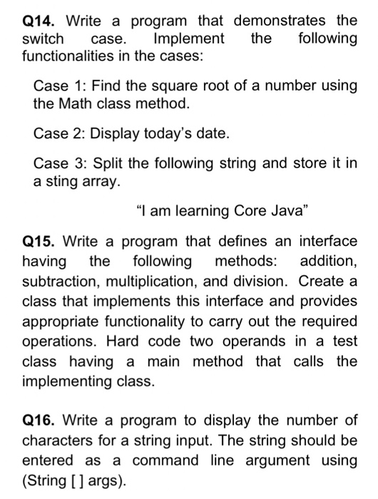 Solved Write a program that demonstrates the switch case. | Chegg.com