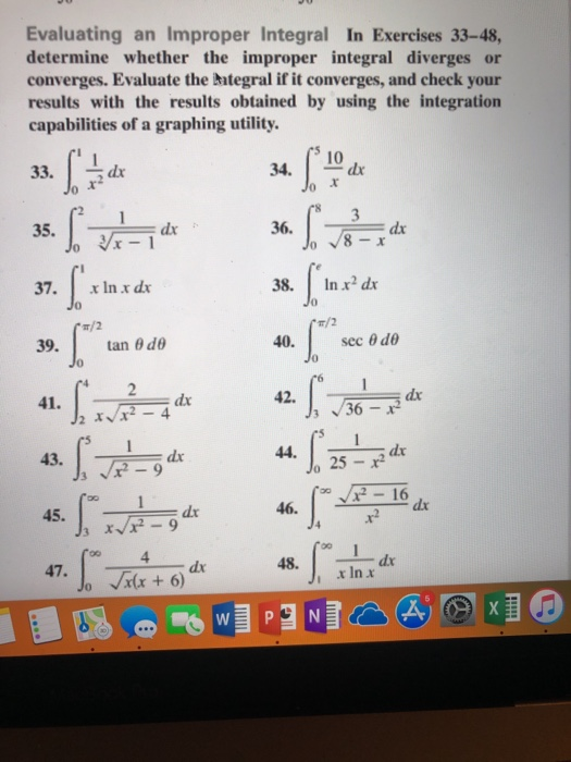 Solved Evaluating an Improper Integral In Exercises 33-48, | Chegg.com