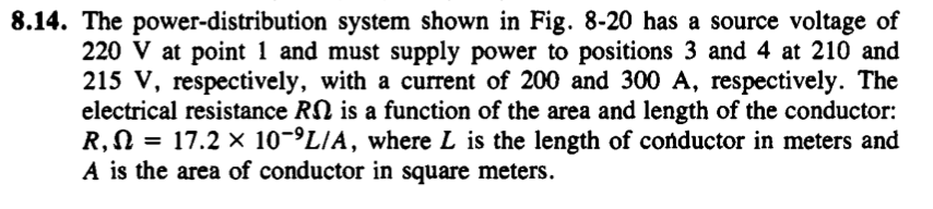 Solved 8.14. The power-distribution system shown in Fig. | Chegg.com