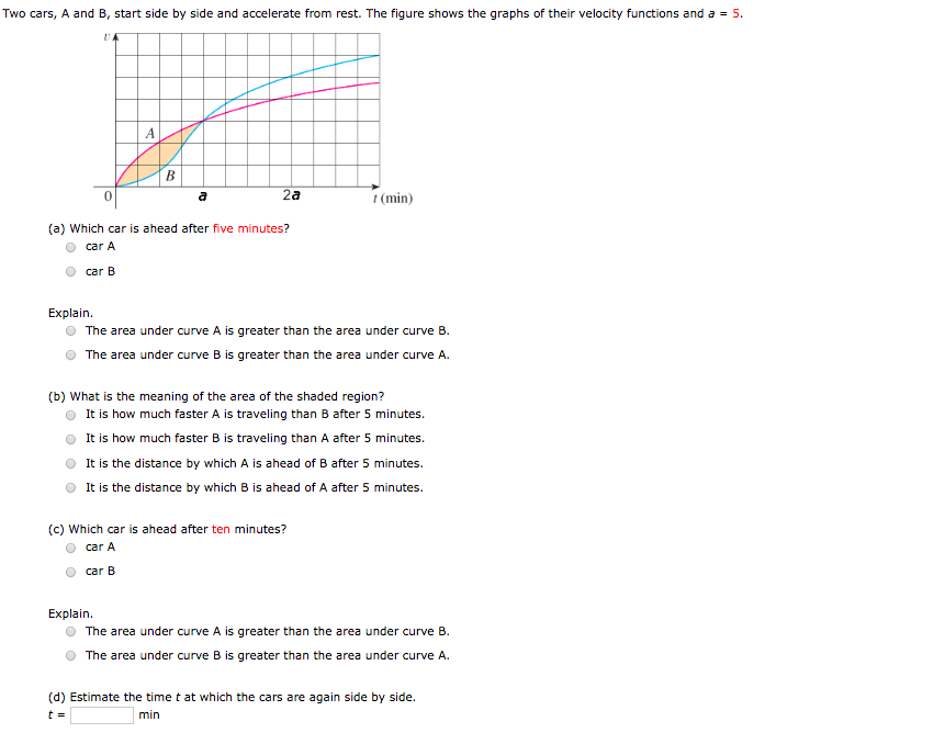 Solved Two Cars, A And B, Start Side By Side And Accelerate | Chegg.com