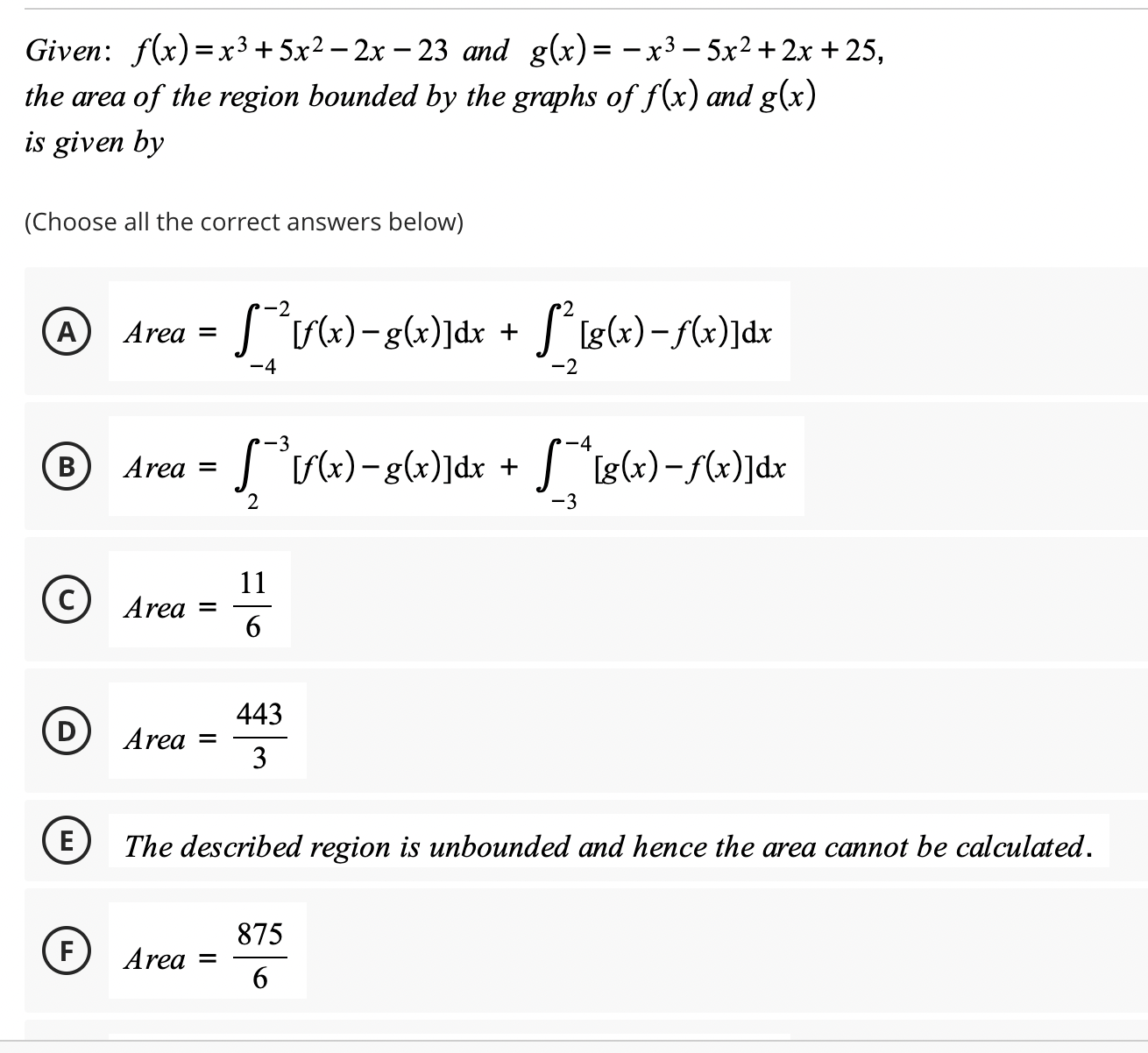 Solved Given F X X3 5x2−2x−23 And G X −x3−5x2 2x 25 The