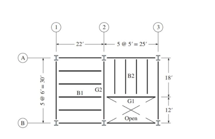 Solved 6. To design the beams and girders in the floor plan | Chegg.com