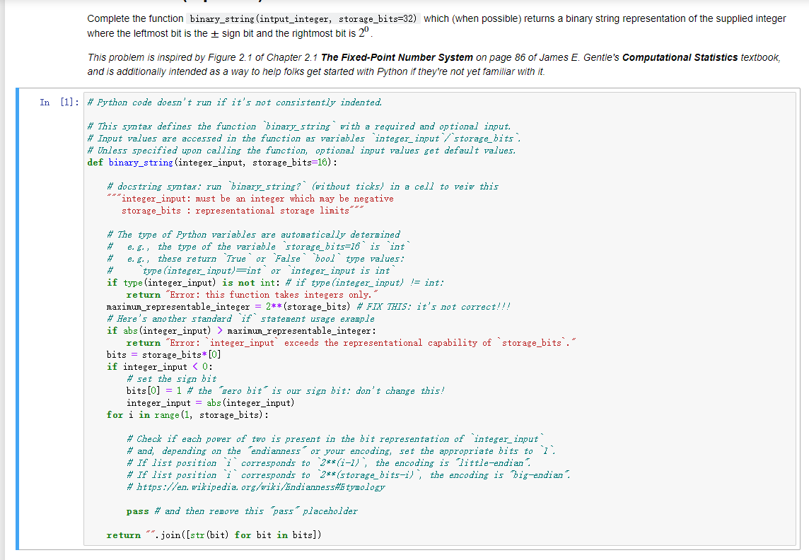 Solved According to the hint, fix and finish the | Chegg.com