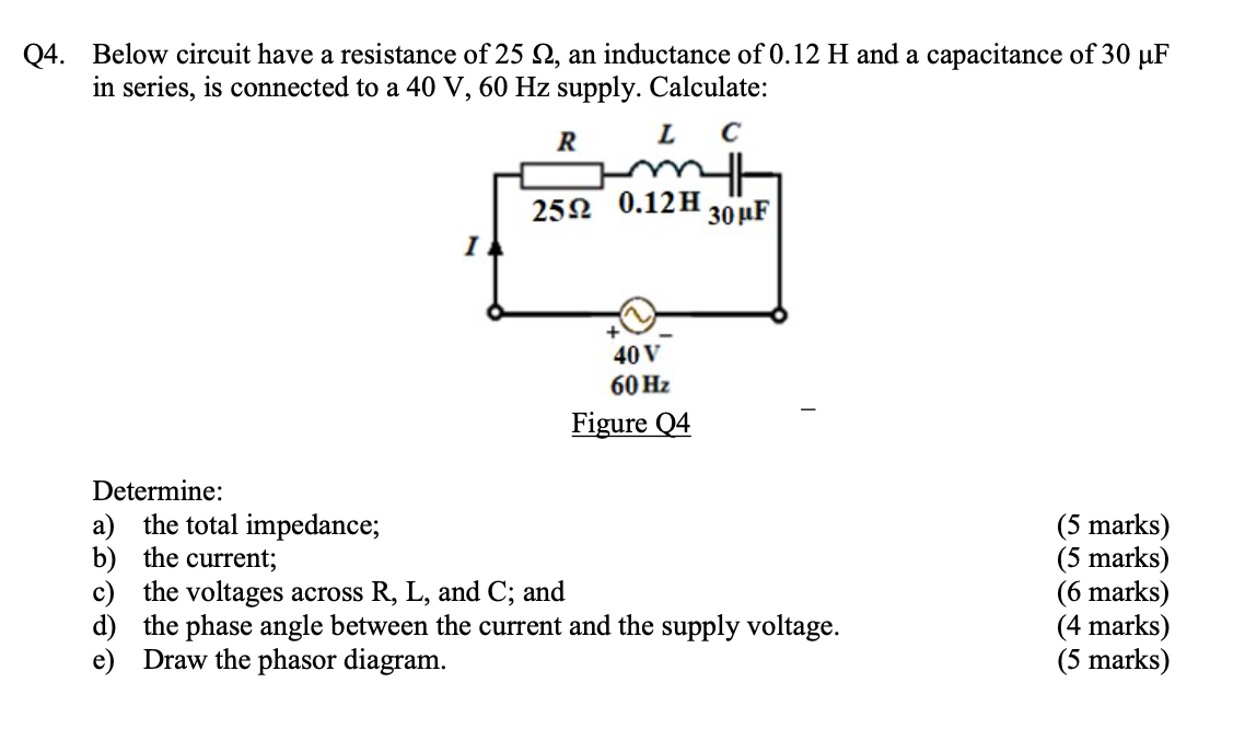 Solved Q4. Below Circuit Have A Resistance Of 25 12, An | Chegg.com