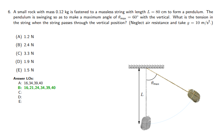 Solved 6. A small rock with mass 0.12 kg is fastened to a | Chegg.com