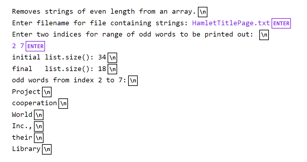 Solved Write a JAVA program to remove all strings of even | Chegg.com