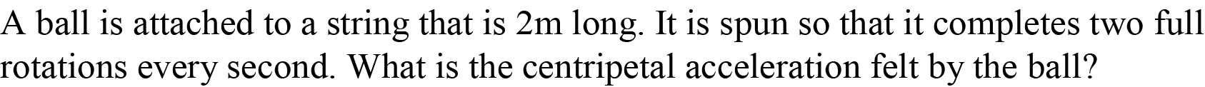 Solved A ball is attached to a string that is 2m long. It is | Chegg.com