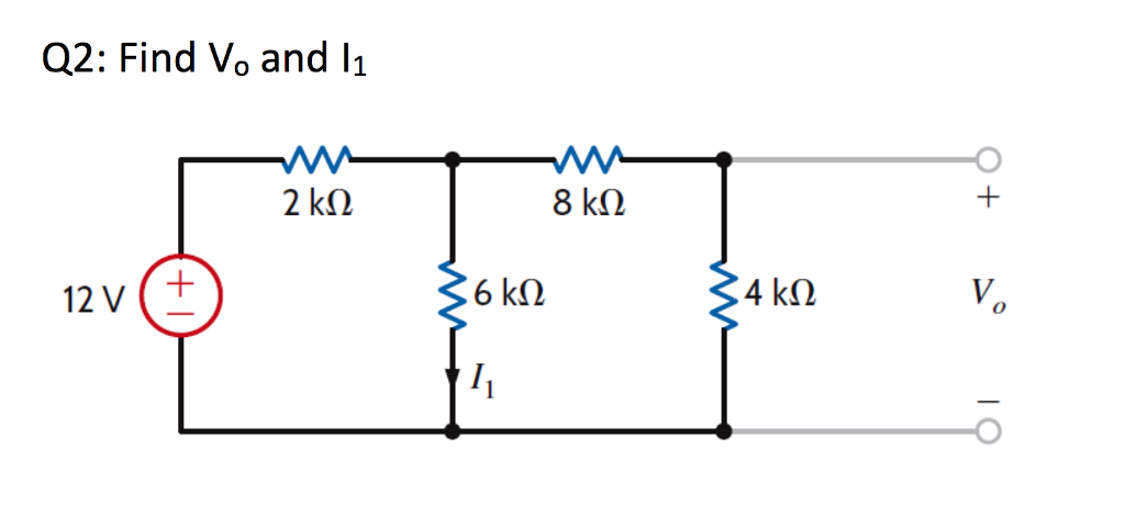 Solved Q2: Find Vo and I1 3440 12V | Chegg.com