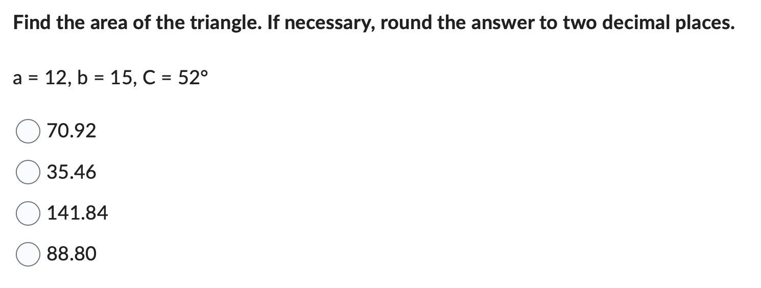 Solved Solve the triangle. | Chegg.com
