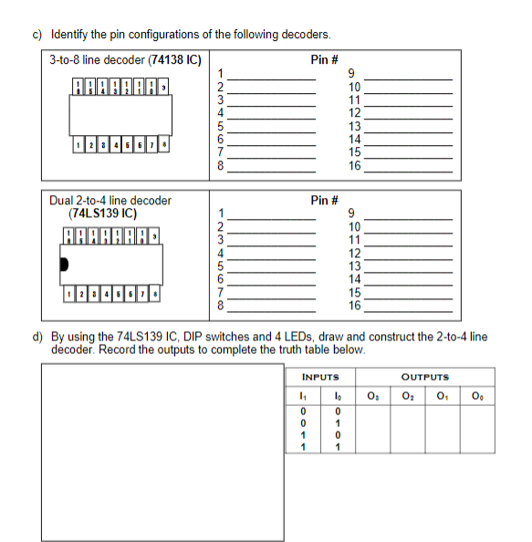 Solved C) Identify The Pin Configurations Of The Following | Chegg.com