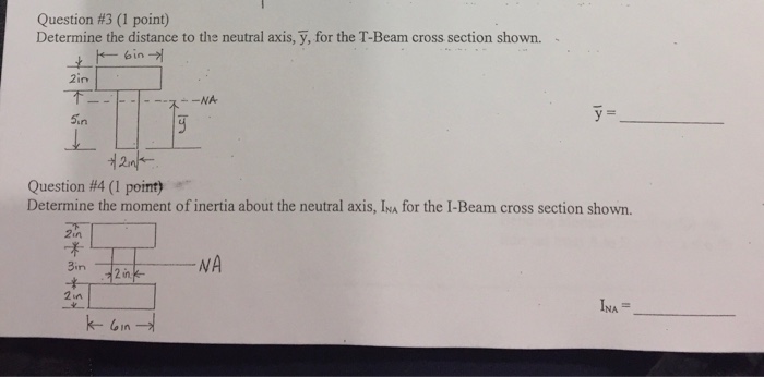 Solved Determine the distance to the neutral axis, y, for | Chegg.com