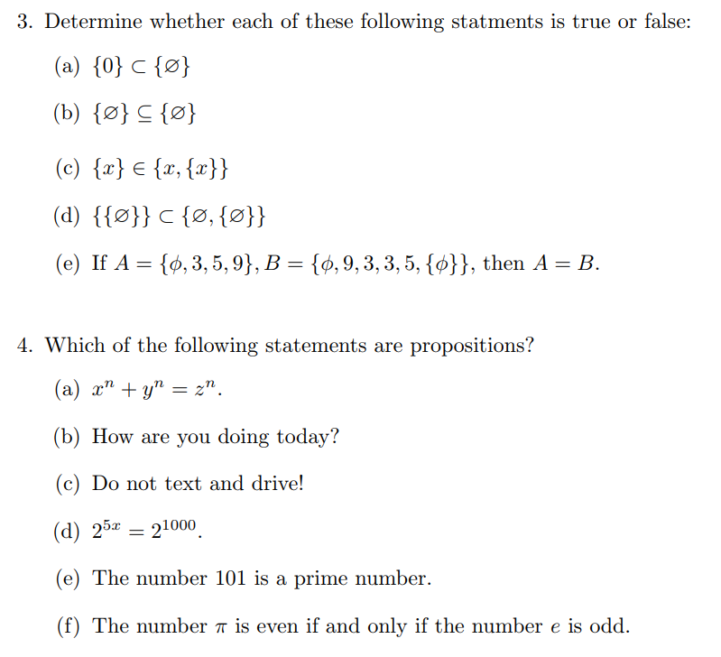 Solved 3 Determine Whether Each Of These Following Statm Chegg Com