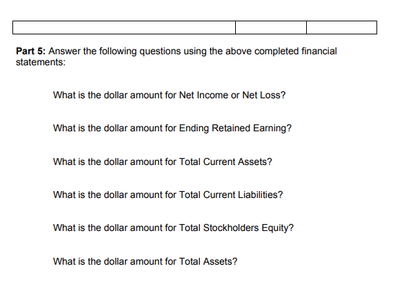 Solved Financial Statement Homework #1 Name Insert | Chegg.com