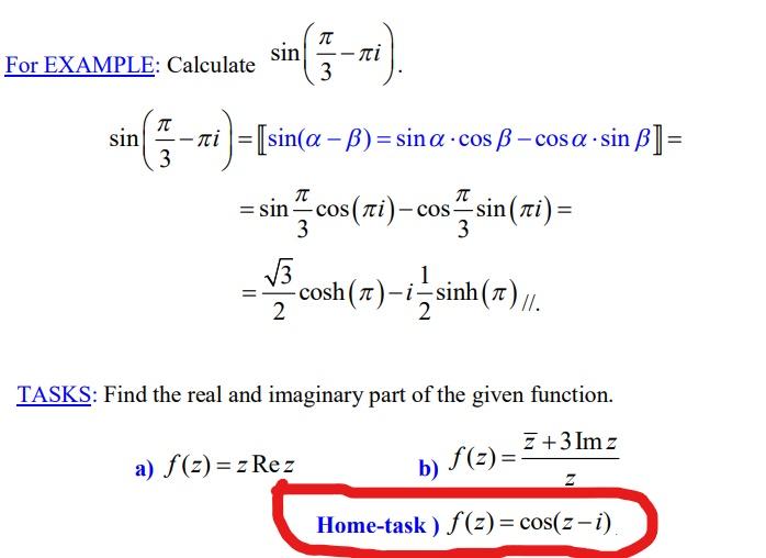 7t Sin Pi For Example Calculate 3 Sin 6 I Chegg Com