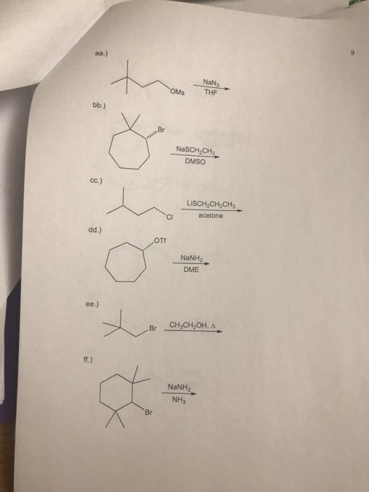 Solved Provide the major organic product for each of the | Chegg.com