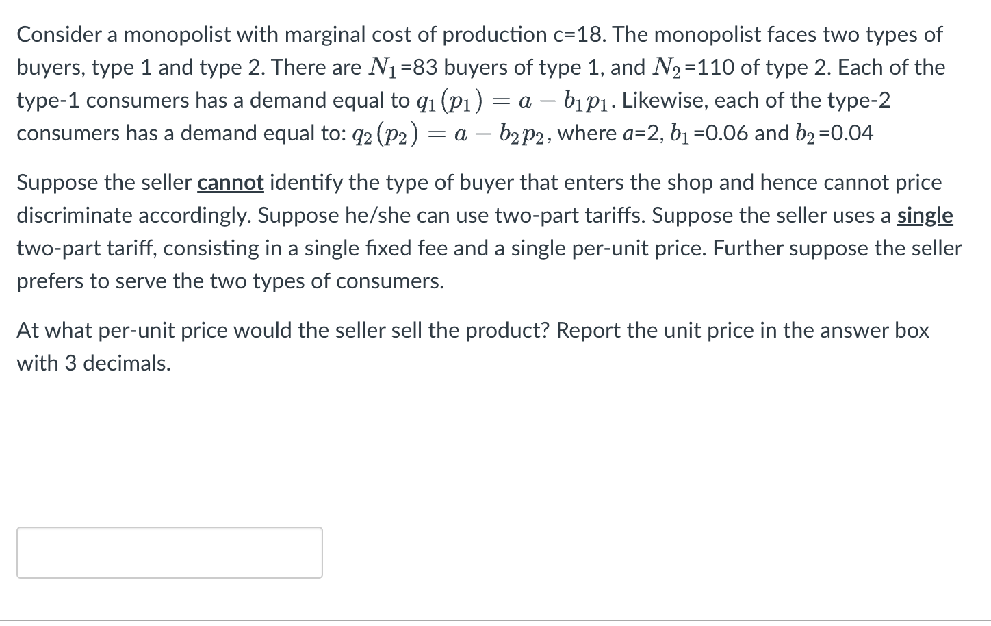 Solved Consider a monopolist with marginal cost of | Chegg.com