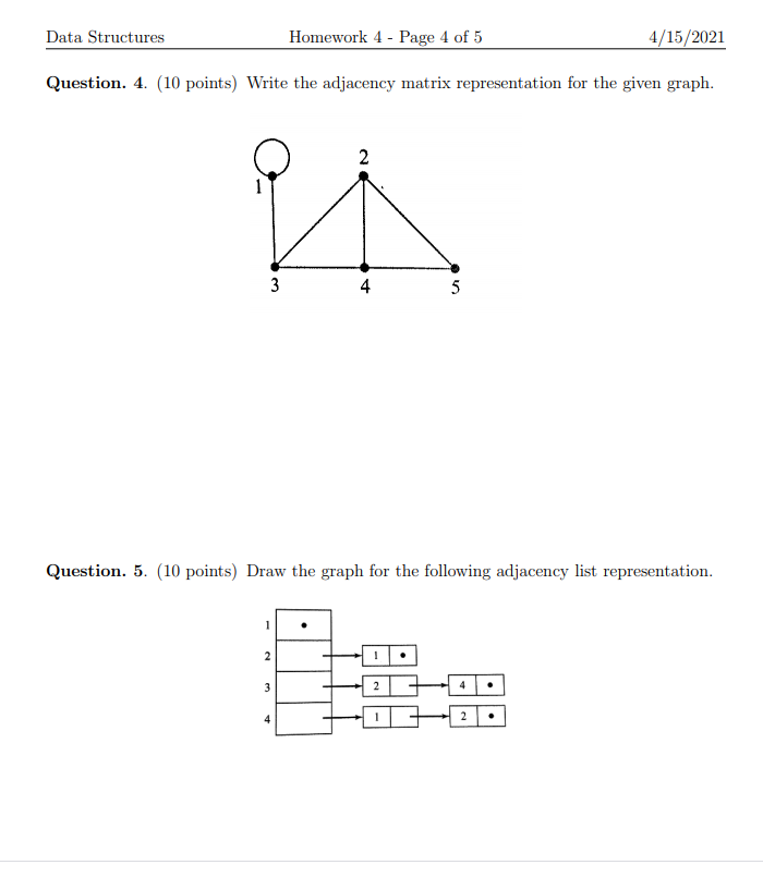 data structures homework