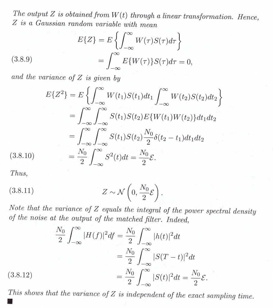 Solved Let W T Be A Zero Mean White Gaussian Noise Proce Chegg Com