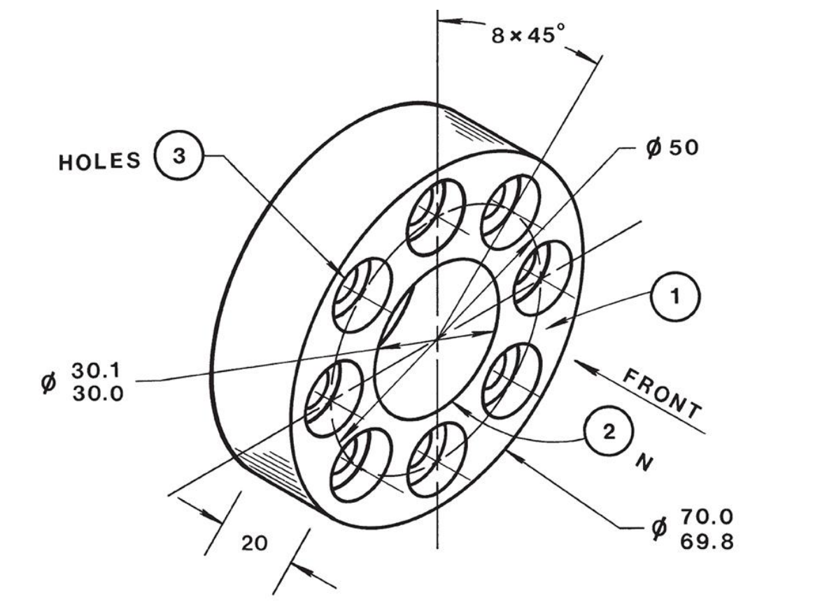 Solved Using SolidWorks create the solid part model from | Chegg.com