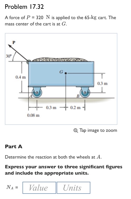 Solved Problem 17.32 A Force Of P 320 N Is Applied To The | Chegg.com