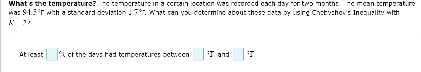 Solved What's the temperature? The temperature in a certain | Chegg.com