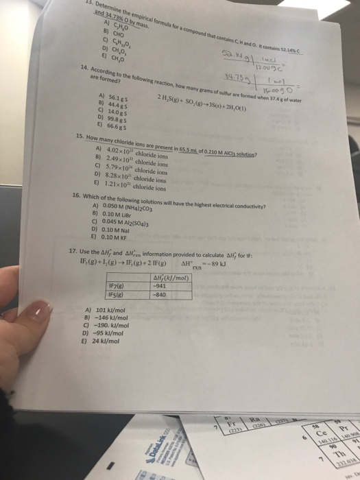 Solved Determine The Empirical Formula For A Compound That | Chegg.com