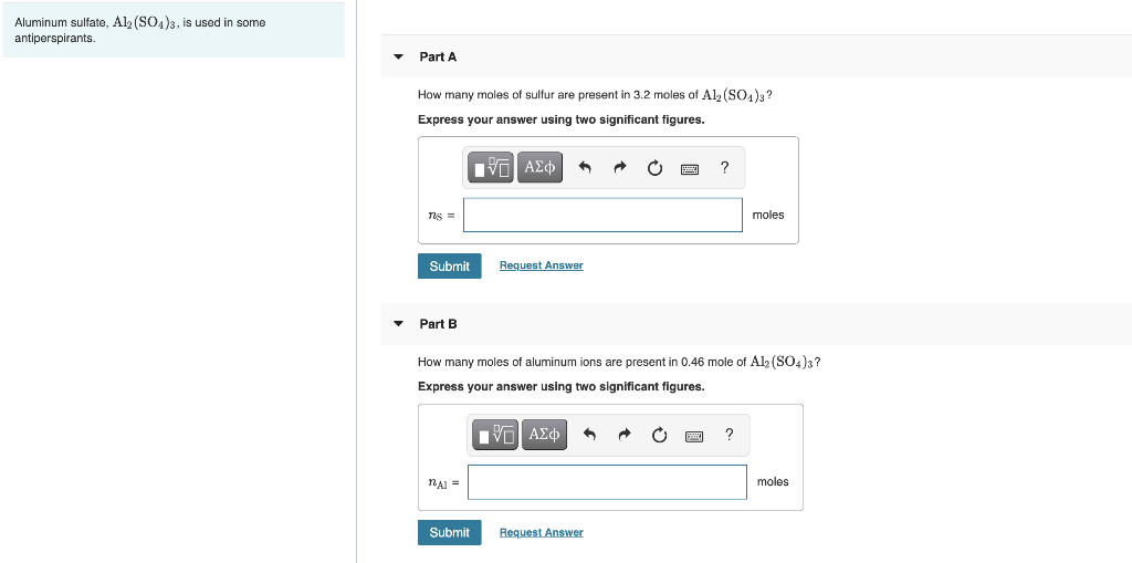 Solved Aluminum sulfate, Al2(SO4)3, is used in some