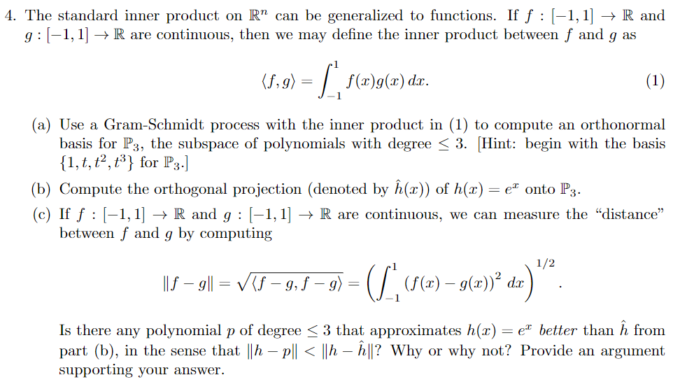 Solved 4. The standard inner product on R” can be