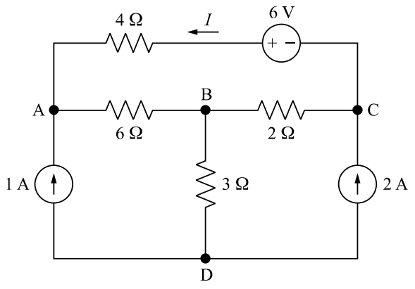 Solved Determine: a) the current I in the circuit and b) the | Chegg.com