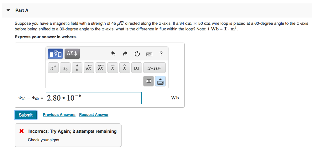 Solved Part A Suppose you have a magnetic field with a | Chegg.com