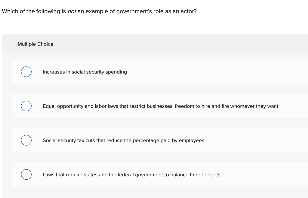 Solved Which Of The Following Is Not An Example Of | Chegg.com