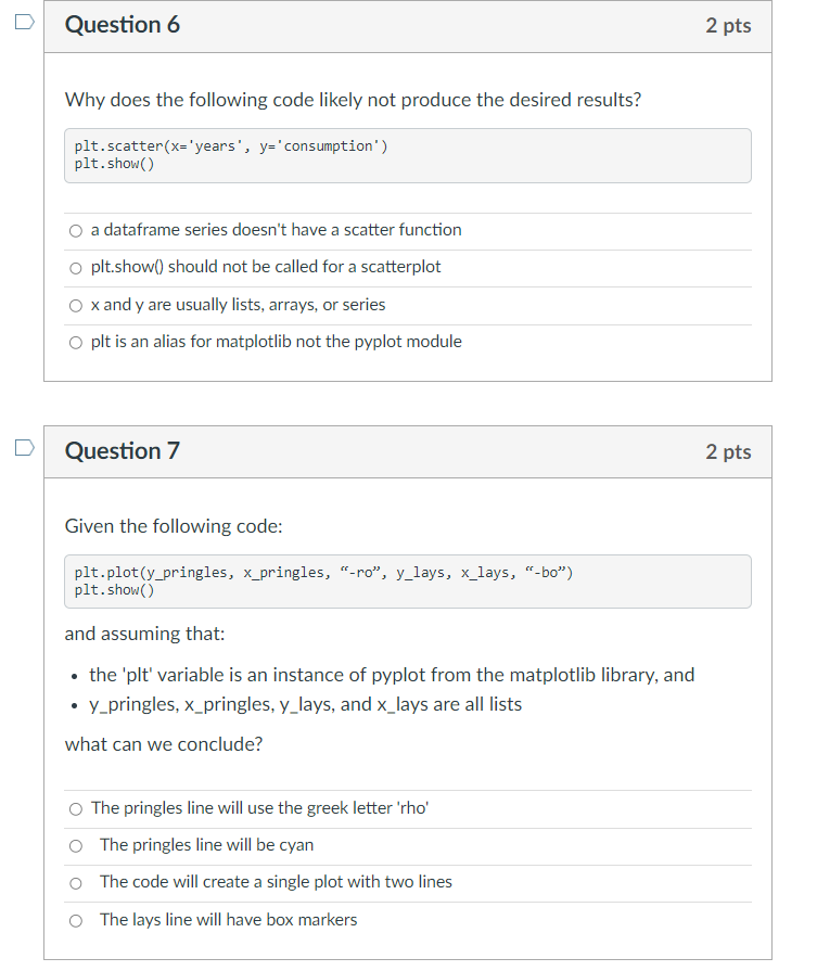 Solved Why does the following code likely not produce the | Chegg.com