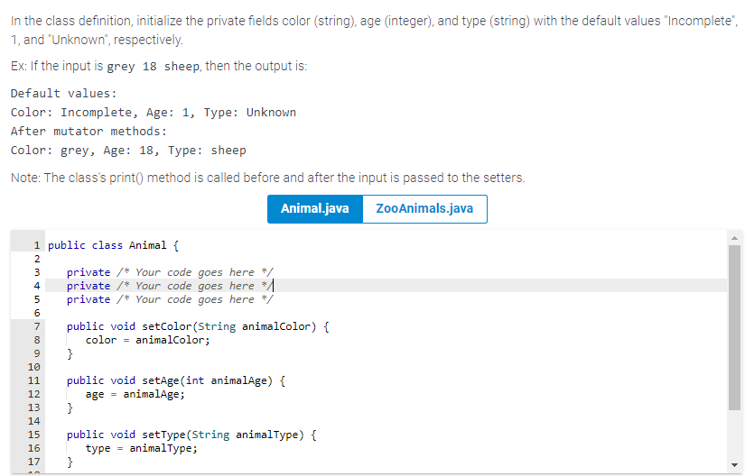 Solved Please help in JAVA. I will also include snippet for | Chegg.com