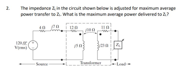 Solved The impedance Z in the circuit shown below is | Chegg.com