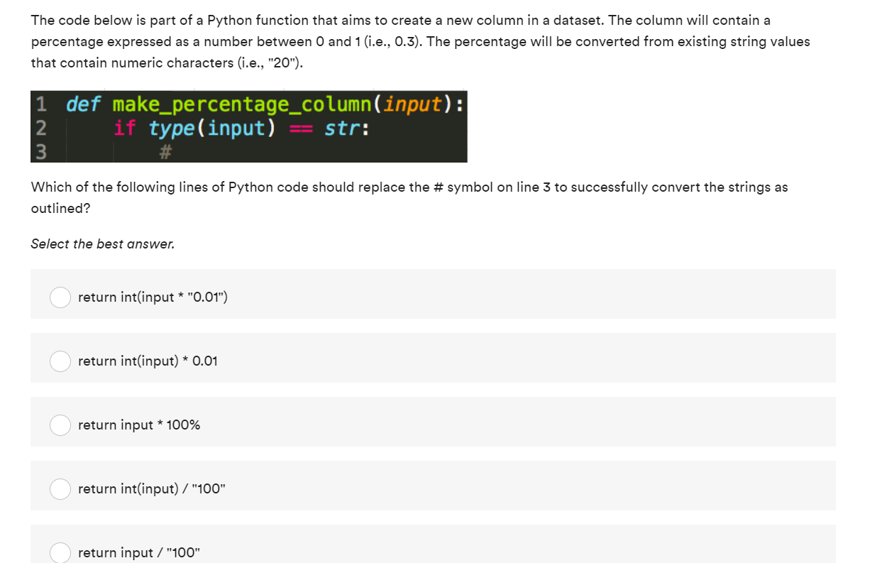 Solved The code below is part of a Python function that aims | Chegg.com