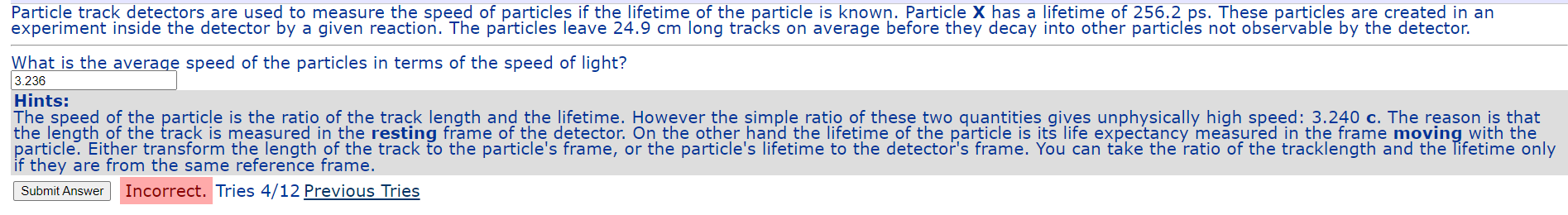 Solved Particle track detectors are used to measure the | Chegg.com