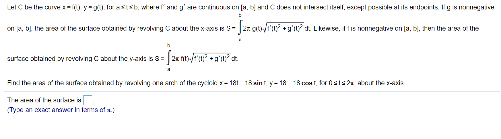 Solved Let C Be The Curve X F T Y G T For Astsb W Chegg Com