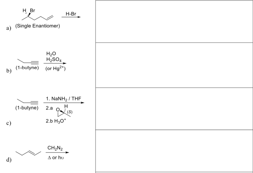 Butyne and hg 2025 2 and h3o