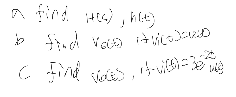 Solved A Find H S H T B ï Find V0 T ï If Vi T Uectc ï Find Chegg