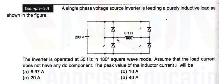 Solved Example - 8.4 shown in the figure. A single phase | Chegg.com