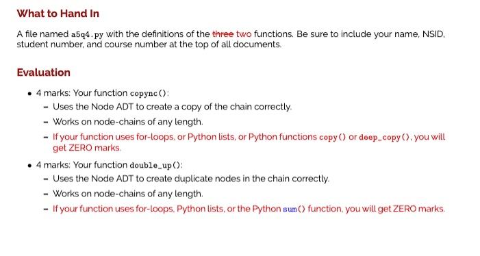 Solved a5q4.py starter file: import node as N def | Chegg.com
