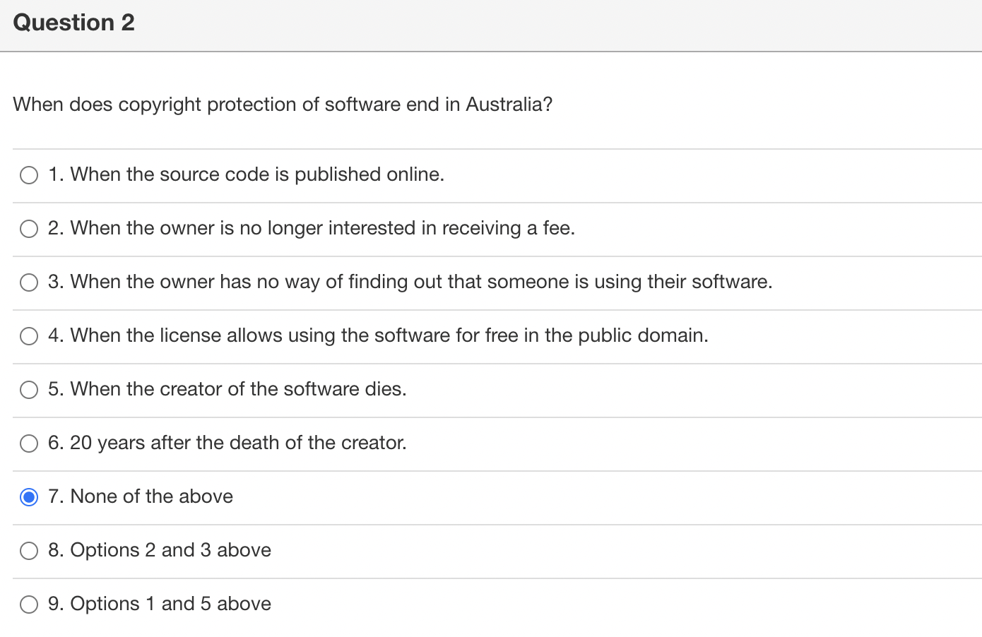 Solved Question 2 When does copyright protection of software | Chegg.com