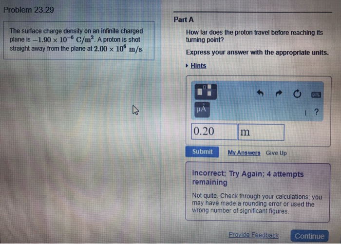 Solved The surface charge density on an infinite charged