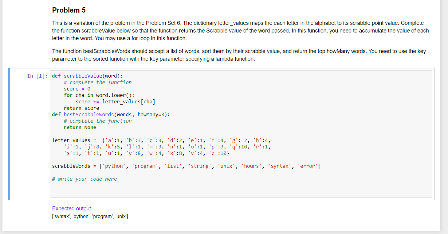 Solved Problem 5(python) Please write codes as simple as | Chegg.com