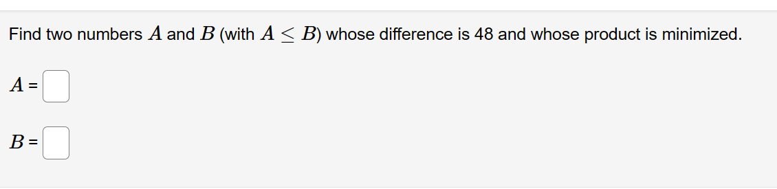 Solved Find Two Numbers A And B (with A≤B ) Whose Difference | Chegg.com