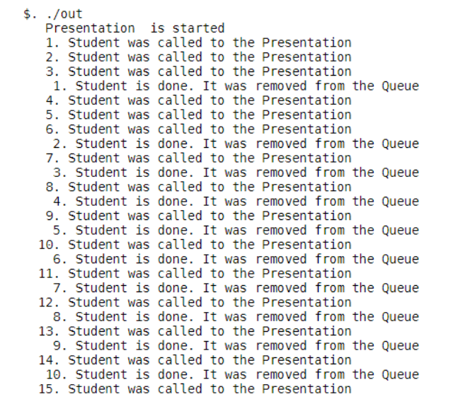 Solved Write the program that simulate students presentation | Chegg.com