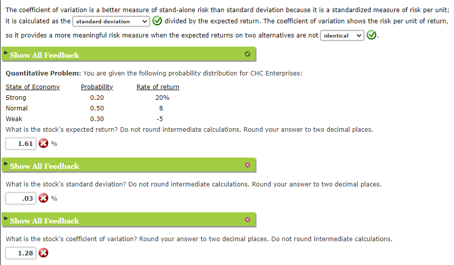 Solved Risk and Return StandAlone Risk Standalone risk is